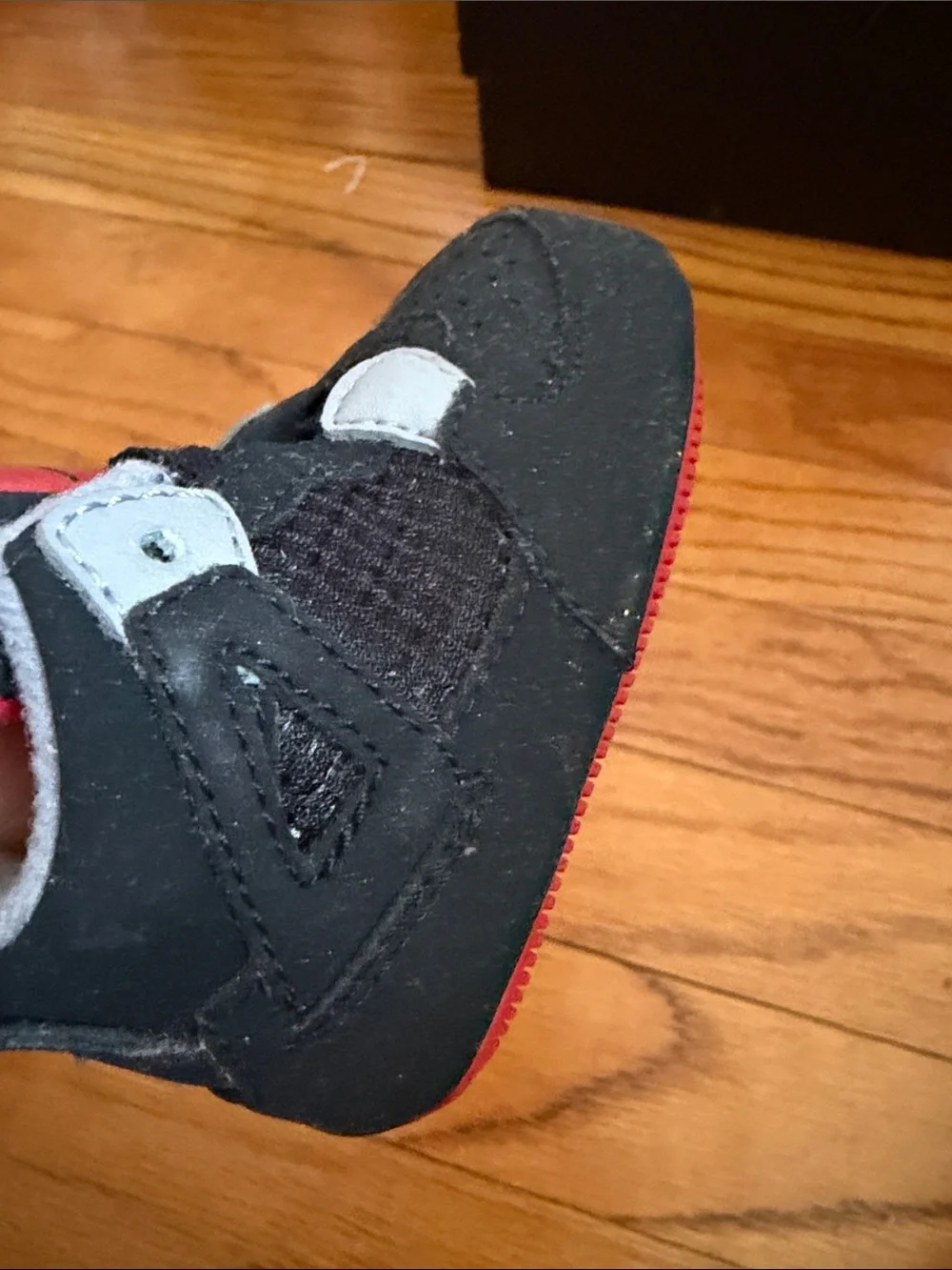 Jordan Baby Walker Shoes in Black and Red